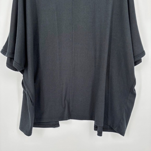 SOFTIES Dream Kimono‎ Open Cardigan Sz S/M Black Knit Dolman Sleeve Pockets - Picture 10 of 12